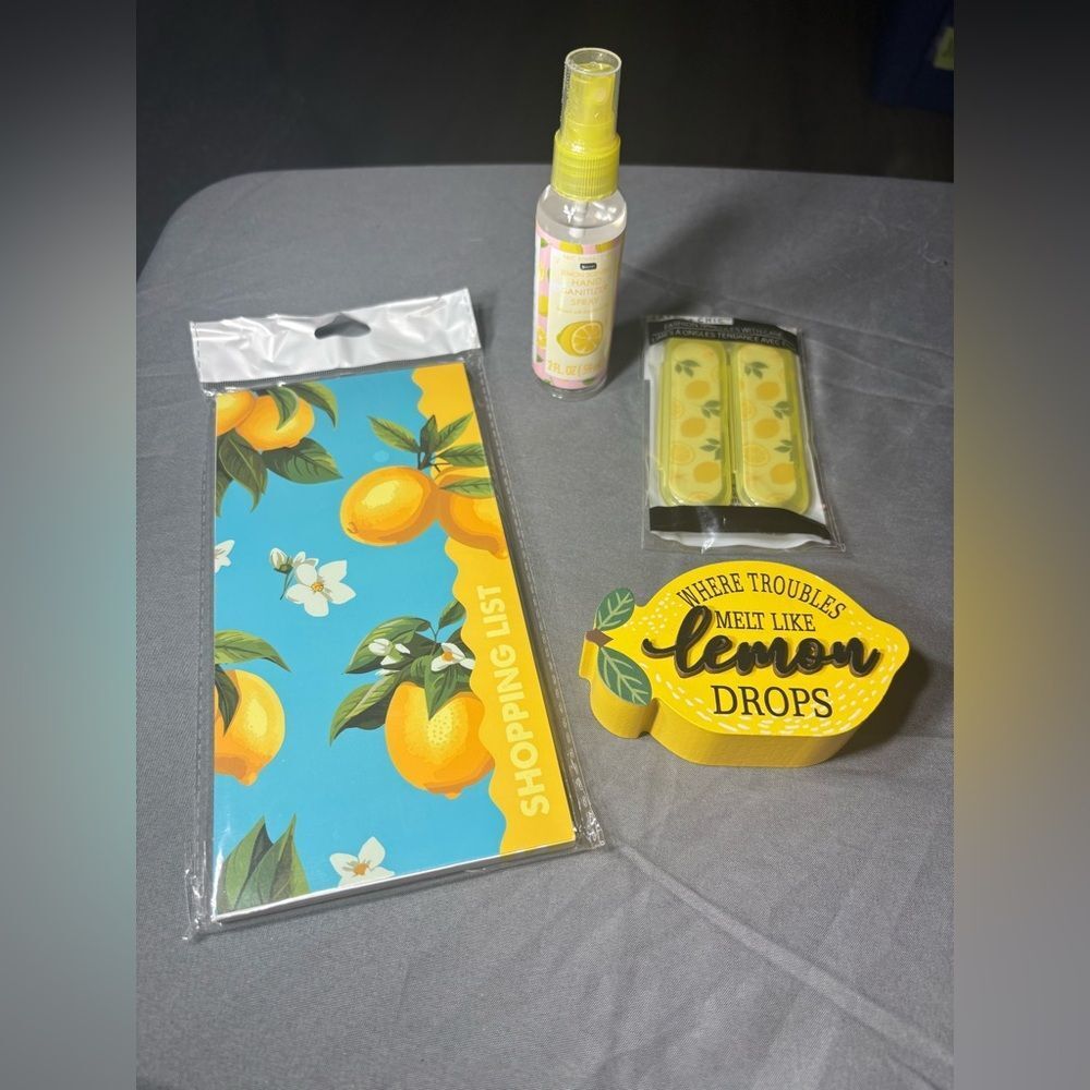 4 pc New Lemon Theme Bundle NWT